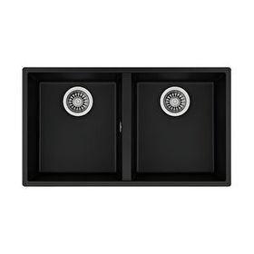 Teka Square 760 TG Siyah Cift Hazneli Tezgahaltı Tegranite Eviye