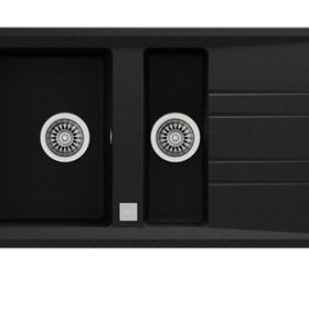 Teka Stone 60 B-TG 1,5 Gözlü Metalik Siyah Tegranit Eviye