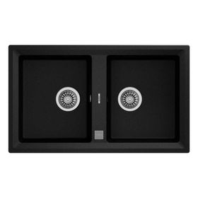 Teka Stone 90 B-TG Çift Hazneli Tegranite Metalik Siyah Eviye