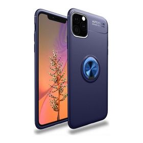 Tekno Grup Apple Iphone 11 Ultra Korumalı Yüzüklü Manyetik Ravel Lacivert Cam Ekran Koruyucu