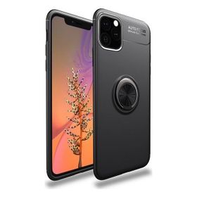 Tekno Grup Apple Iphone 11 Ultra Korumalı Yüzüklü Manyetik Ravel Siyah Cam Ekran Koruyucu