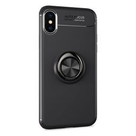 Tekno Grup Apple Iphone XR Ultra Korumalı Yüzüklü Manyetik Ravel Siyah Cam Ekran Koruyucu