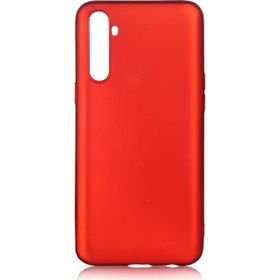 Tekno Grup Realme 6 Mat Premium Cam Ekran Koruyucu Kırmızı Silikon Cep Telefonu Kılıf