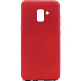 Tekno Grup Samsung Galaxy A8 Plus Mat Premium Kırmızı Silikon Kılıf