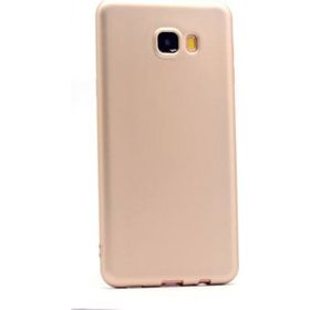 Tekno Grup Samsung Galaxy C7 Mat Premium Gold Silikon Kılıf