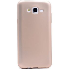 Tekno Grup Samsung Galaxy J7 Mat Premium Gold Silikon Kılıf