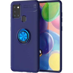 Tekno Grup Samsung Galaxy M31 Ultra Korumalı Yüzüklü Manyetik Ravel Lacivert Silikon Cep Telefonu Kılıf