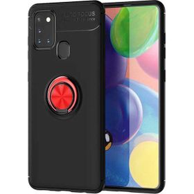 Tekno Grup Samsung Galaxy M31 Ultra Korumalı Yüzüklü Manyetik Ravel Siyah Kırmızı Silikon Cep Telefonu Kılıf