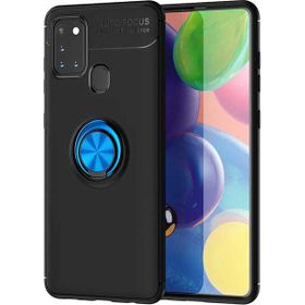 Tekno Grup Samsung Galaxy M31 Ultra Korumalı Yüzüklü Manyetik Ravel Siyah Mavi Silikon Cep Telefonu Kılıf