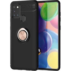 Tekno Grup Samsung Galaxy M31 Ultra Korumalı Yüzüklü Manyetik Ravel Siyah Rose Silikon Cep Telefonu Kılıf