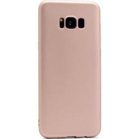 Tekno Grup Samsung Galaxy S8 Mat Premium Gold Silikon Kılıf