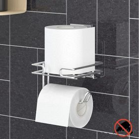 Tekno-Tel EF275 Easyfix Yapışkanlı Krom Yedekli Tuvalet Kağıtlık