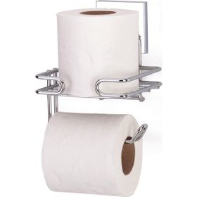 Tekno-Tel EF275 Easyfix Yapışkanlı Krom Yedekli Tuvalet Kağıtlık