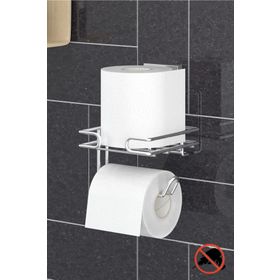 Tekno-Tel EF275 Easyfix Yapışkanlı Krom Yedekli Tuvalet Kağıtlık