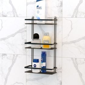Tekno-Tel ES065 3 Katlı Siyah Banyo Rafı
