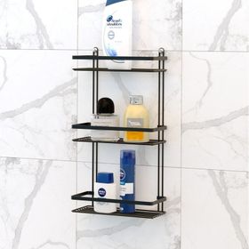 Tekno-Tel ES065 3 Katlı Siyah Banyo Rafı
