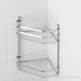 Tekno-Tel ES075 İki Katlı Banyo Köşe Rafı