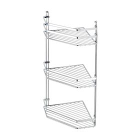 Tekno-Tel ES076 Üç Katlı Banyo Köşe Rafı