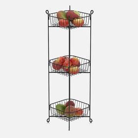 Tekno-Tel MG014 3 Katlı Çok Amaçlı Sepet Siyah Sebzelik