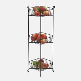 Tekno-Tel MG014 3 Katlı Çok Amaçlı Sepet Siyah Sebzelik