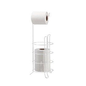 Tekno-Tel MG093 Beyaz Yedekli Ayaklı Wc Kağıtlık