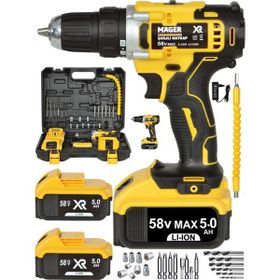 Tekno Trust 5800 Max -XR Yedek Akülü Vidalama Brushless Şarjlı Setli Yedek Akülü Çantalı Matkap