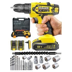 Tekno Trust Alman Max-DRS 58 W 5 Ah Çift Akülü Metal Şanzıman Vidalama Matkap