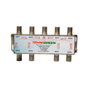 Teknogreen TG-S800 5-2500 Mhz 1 in 8 out Splitter