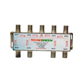 Teknogreen TG-S800 5-2500 Mhz 1 in 8 out Splitter