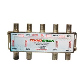 Teknogreen TG-S800 5-2500 Mhz 1 in 8 out Splitter