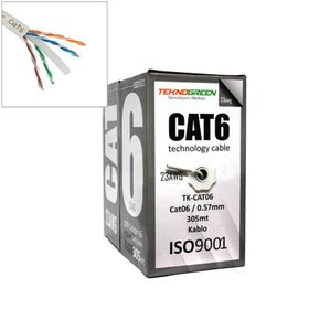 Teknogreen TK-CAT06T 305 m 0.57 mm CCA Cat6 Kablo