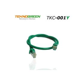 Teknogreen TKC-001Y 1 mt Yeşil Cat6 Kablo