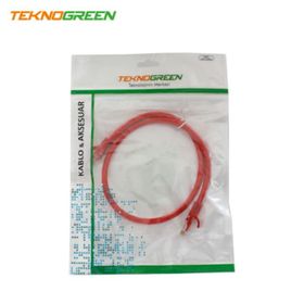Teknogreen TKC-006K 0.6 m Kırmızı Cat6 Kablo