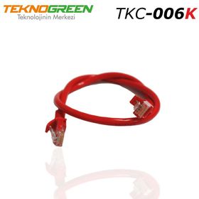 Teknogreen TKC-006K 0.6 m Kırmızı Cat6 Kablo