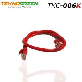 Teknogreen TKC-006K 0.6 m Kırmızı Cat6 Kablo
