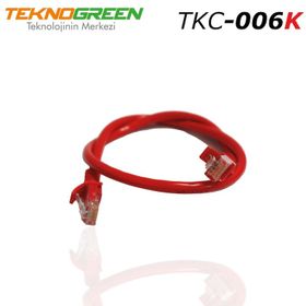 Teknogreen TKC-006K 0.6 m Kırmızı Cat6 Kablo