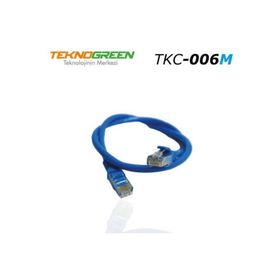 Teknogreen TKC-006M 0.6 m Mavi Cat6 Kablo