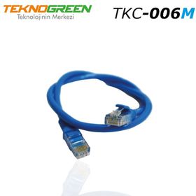 Teknogreen TKC-006M 0.6 m Mavi Cat6 Kablo