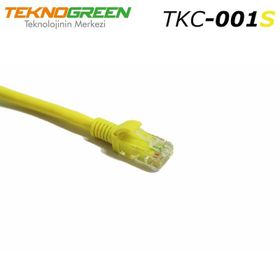 Teknogreen TKC-006S 0.6 m Sarı Cat6 Kablo