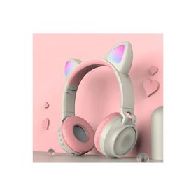 Teknoloji Gelsin CAT9 Mikrofonlu Kulak Üstü Kedili Led Işıklı Kablosuz Bluetooth Kulaklık