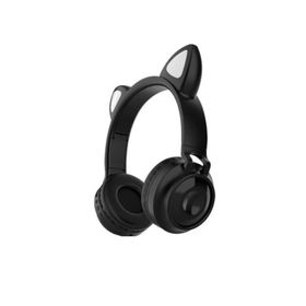 Teknoloji Gelsin CAT9 Mikrofonlu Kulak Üstü Kedili Led Işıklı Kablosuz Bluetooth Kulaklık