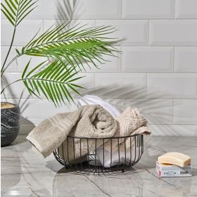 Teknotel 28 cm Siyah Metal Banyo Organizeri