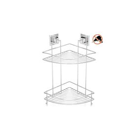 Teknotel EF-253 Yapışkanlı 2 Katlı Köşelik Banyo Rafı Krom