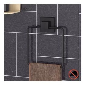 Teknotel EF234 Mat Siyah Easyfıx Yapışkanlı Kare Havluluk