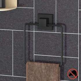 Teknotel EF234 Mat Siyah Easyfıx Yapışkanlı Kare Havluluk