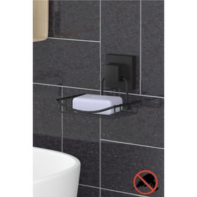 Teknotel EF265 Siyah Yapışkanlı Sabunluk