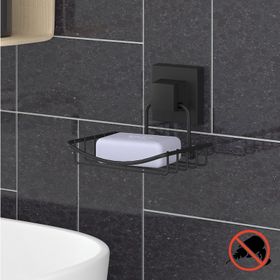 Teknotel EF265 Siyah Yapışkanlı Sabunluk