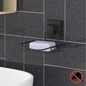 Teknotel EF265 Siyah Yapışkanlı Sabunluk