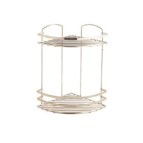 Teknotel LM008 2 Katlı Lamalı Banyo Köşe Rafı