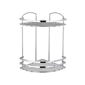 Teknotel LM008 2 Katlı Lamalı Banyo Köşe Rafı
